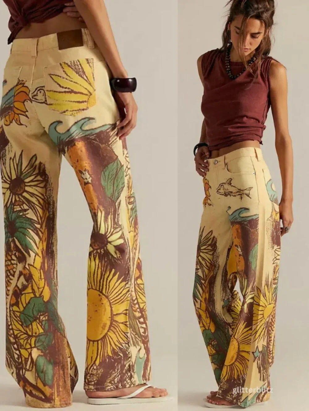 Free People We The Free Tinsley Jeans Beach Scene